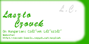 laszlo czovek business card